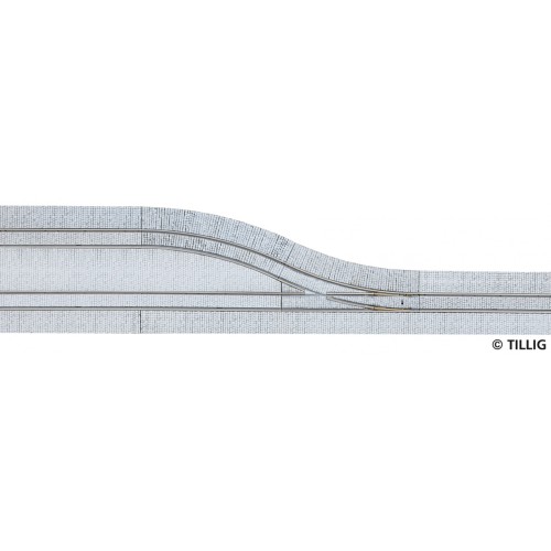Tillig AKTION 87616 - Straßenbahn Gleis ALR Ausweiche einspurig rechts - Pflastersteinstruktur Tillig AKTION 87616 - Straßenbahn Gleis ALR Ausweiche einspurig rechts - Pflastersteinstruktur