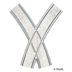 Tillig AKTION 87653 - Straßenbahn BK Bogenkreuzung symetrisch einspurig - Pflastersteinstruktur Tillig AKTION 87653 - Straßenbahn BK Bogenkreuzung symetrisch einspurig - Pflastersteinstruktur