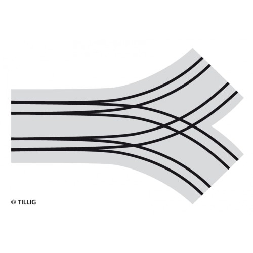 Tillig AKTION 87656 - Straßenbahn BK Bogenkreuzung zweispurig - Pflastersteinstruktur Tillig AKTION 87656 - Straßenbahn BK Bogenkreuzung zweispurig - Pflastersteinstruktur